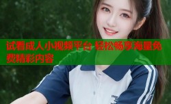 试看成人小视频平台 轻松畅享海量免费精彩内容