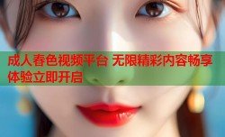 成人春色视频平台 无限精彩内容畅享体验立即开启
