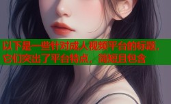 以下是一些针对成人视频平台的标题，它们突出了平台特点，简短且包含